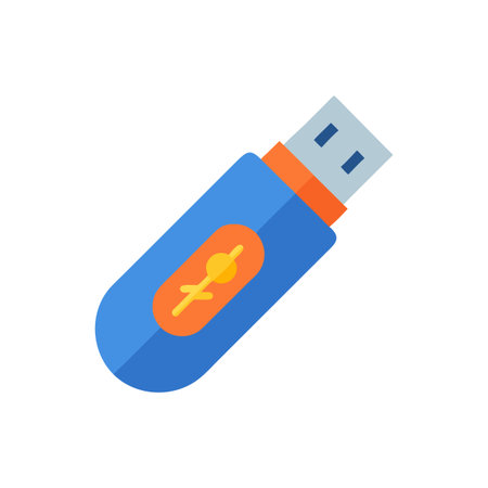 Usb flash drive icon in flat color style. Usb flash driveのイラスト素材