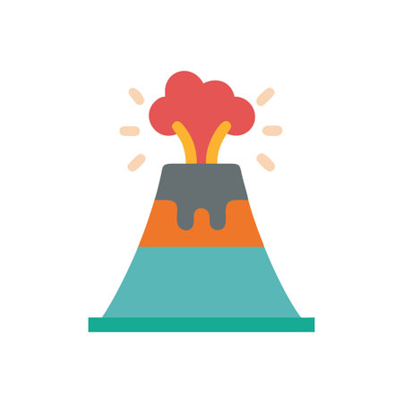 Nuclear explosion flat icon isolated on white background for your web and mobile app designのイラスト素材