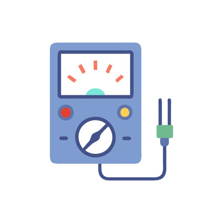 Multimeter flat color icon. Isolated on white background. Vector illustration.のイラスト素材