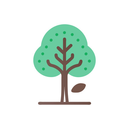 Tree icon on background for graphic and web design. Simple vector sign. Internet concept symbol for website button or mobile appのイラスト素材