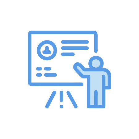 Presentation, seminar, training, seminar, training, training, training, vector icon.のイラスト素材