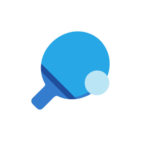 Table tennis icon in flat color style. Sport game competition sport competitionのイラスト素材