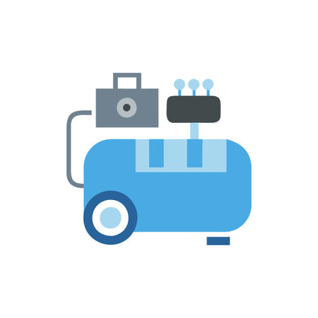 Innovative Air Compressor Vector Illustrationのイラスト素材