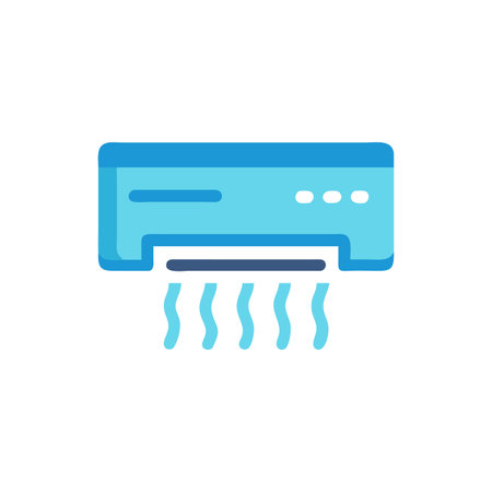 Stylish Air Conditioning Unit Icon Graphicのイラスト素材