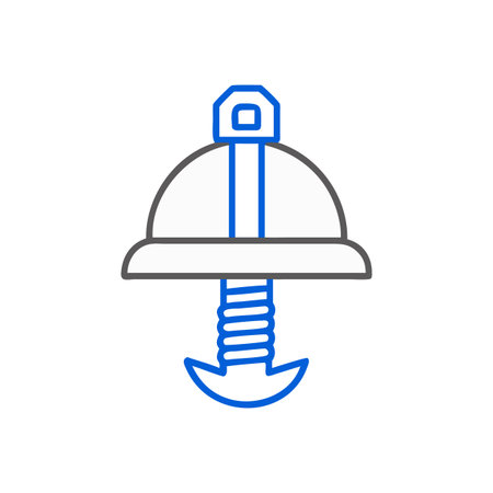 Creative Anchor Bolt Cap Icon Illustrationのイラスト素材