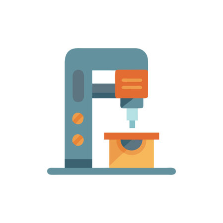 Dynamic Boring Machine Graphic Illustrationのイラスト素材