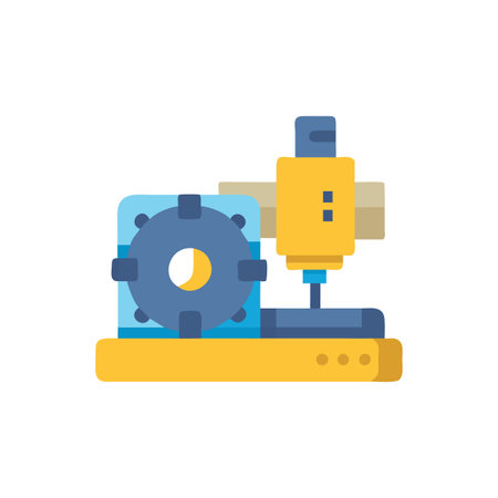 Creative Boring Machine Icon Designのイラスト素材