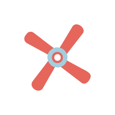 Ceiling Fan Blade Design Icon Representationのイラスト素材