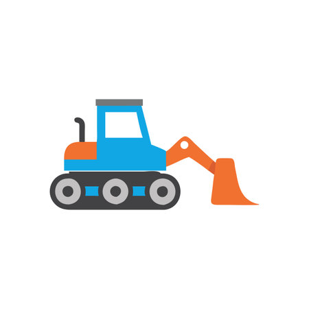 Stylish Bulldozer Graphic Illustrationのイラスト素材