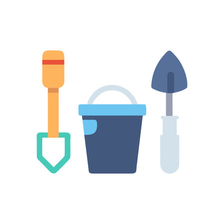 Dynamic Bucket Trowel Design Illustrationのイラスト素材