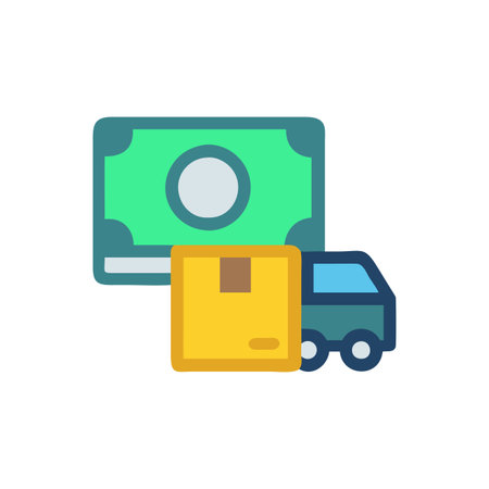 Cash on Delivery Design Icon Illustrationのイラスト素材