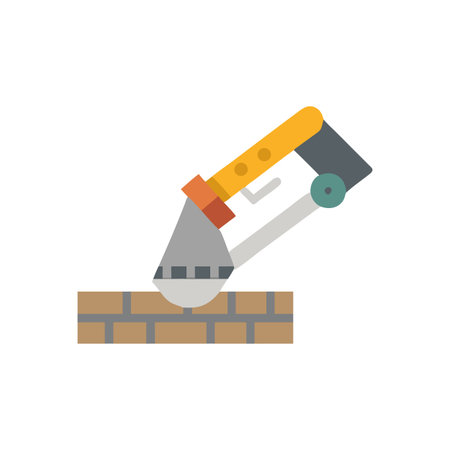 Brick Cutter Design Vector Illustrationのイラスト素材
