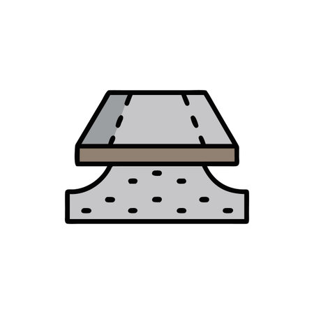 Creative Concrete Slab Icon for Building Applicationsのイラスト素材