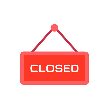 Creative Closed Sign Icon for Notificationsのイラスト素材