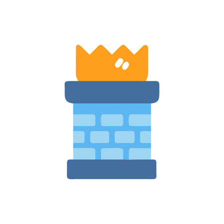 Stylish Chimney Crown Graphic Designのイラスト素材