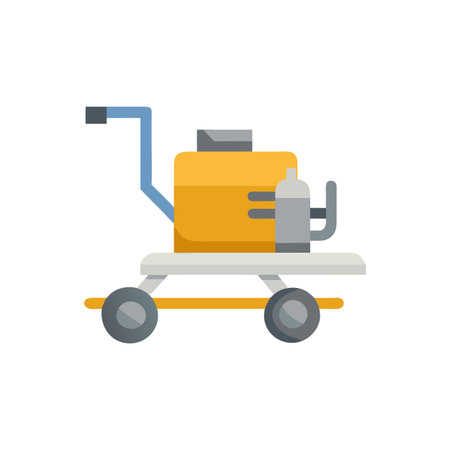 Creative Concrete Finisher Machine Icon for Smooth Finishingのイラスト素材