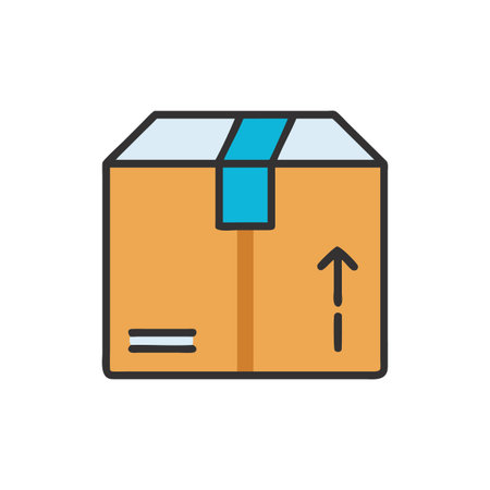Delivery Box Design for Efficient Packaging Solutionsのイラスト素材