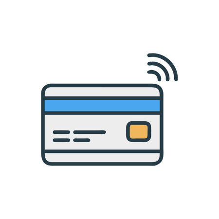 Contactless Card Design Icon for Paymentsのイラスト素材