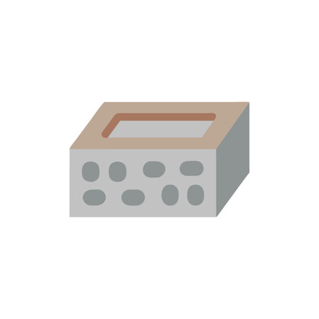 Creative Concrete Block Icon for Structural Useのイラスト素材
