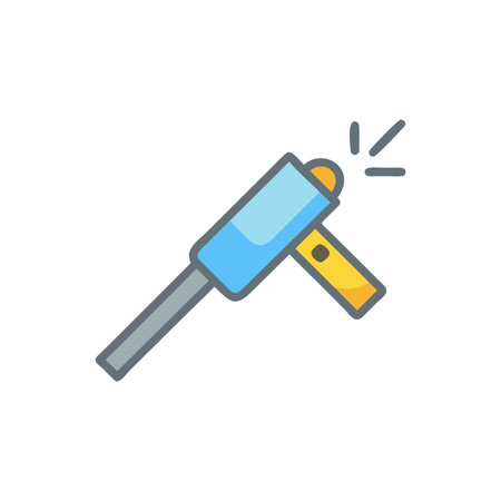 Stylish Cutting Torch Graphic for Industrial Useのイラスト素材
