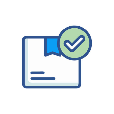 Creative Confirm Order Icon for Online Shoppingのイラスト素材