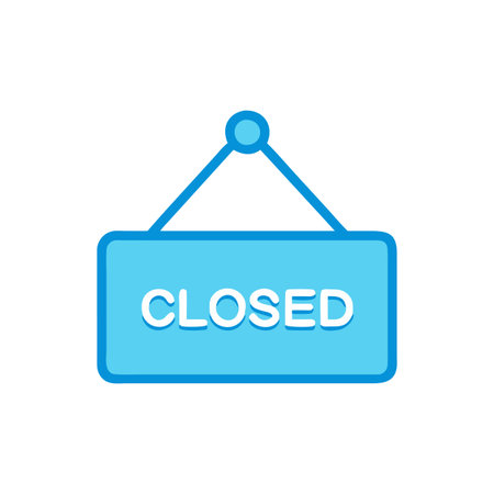 Closed Sign Design Icon for Businessのイラスト素材