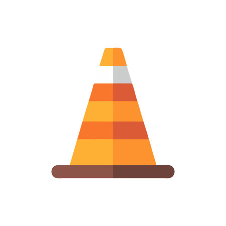 Dynamic Construction Cone Graphic for Alerting Trafficのイラスト素材