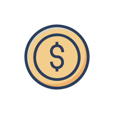 Modern Currency Coin Graphic for Economic Useのイラスト素材
