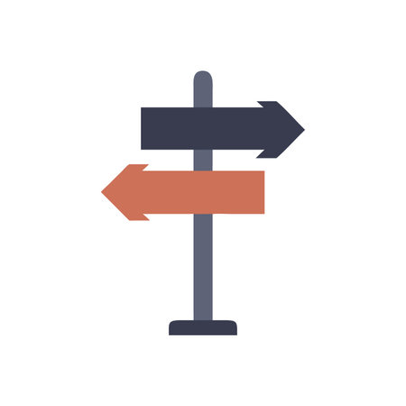Creative Directional Arrow Sign Illustration for Travelのイラスト素材