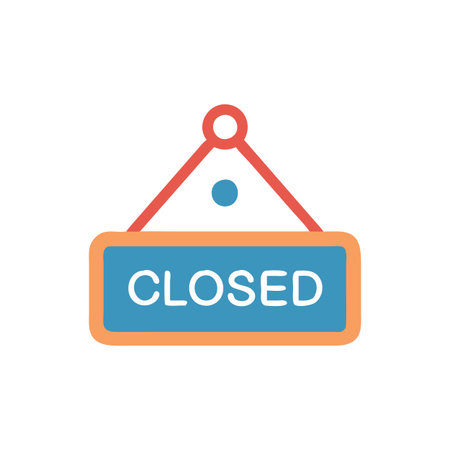 Stylish Closed Sign Graphic for Retail Operationsのイラスト素材