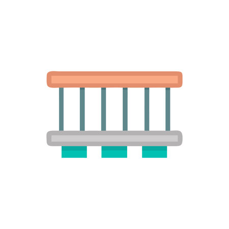Stylish Deck Rail Design for Safety and Aestheticsのイラスト素材