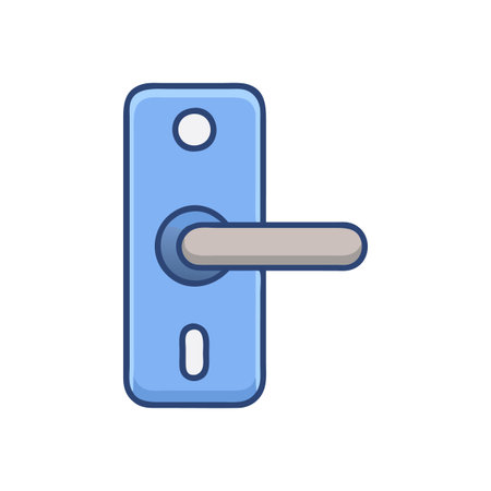 Stylish Door Handle Graphic for Home Interiorsのイラスト素材