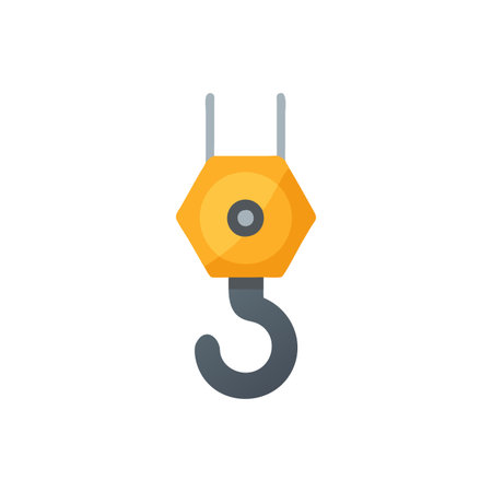 Crane Hook Icon Design for Heavy Liftingのイラスト素材