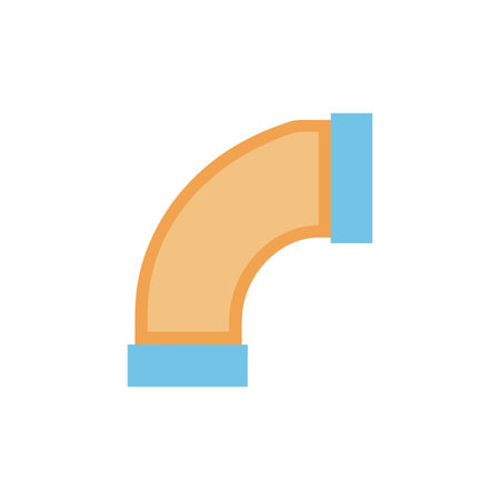 Stylish Elbow Pipe Graphic for Home Plumbingのイラスト素材