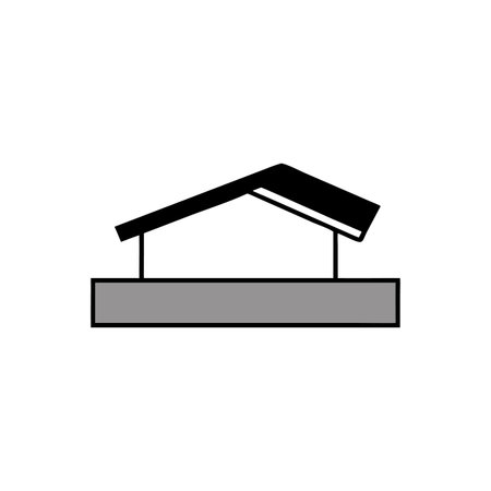 Stylish Eave Flashing Cap Graphic for Home Constructionのイラスト素材