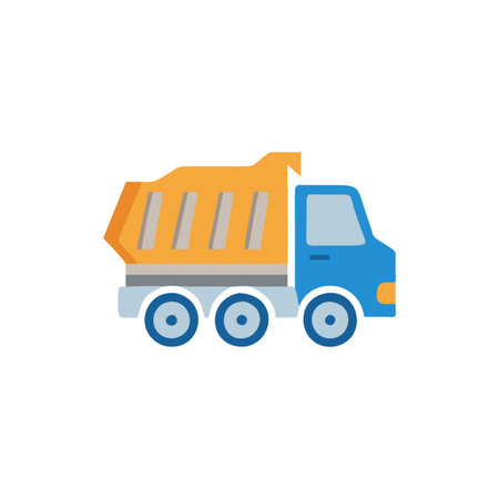 Stylish Dump Truck Graphic for Construction Sitesのイラスト素材