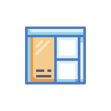 Stylish Fixed Window Design for Modern Housesのイラスト素材