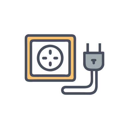 Stylish Electrical Outlet Graphic for Modern Interiorsのイラスト素材