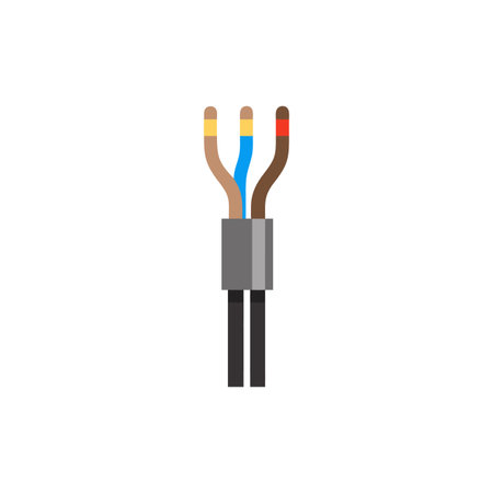 Stylish Electrical Wire Graphic for Wiring Solutionsのイラスト素材