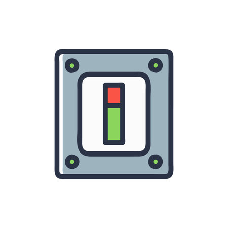 Dynamic Electrical Switch Icon for Efficient Operationのイラスト素材