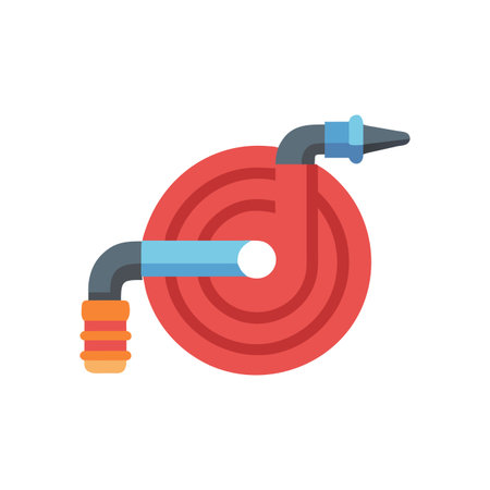 Professional Fire Hose for Fire Responseのイラスト素材
