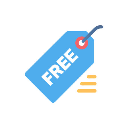 Attractive Free Shipping Tag for Promotionsのイラスト素材