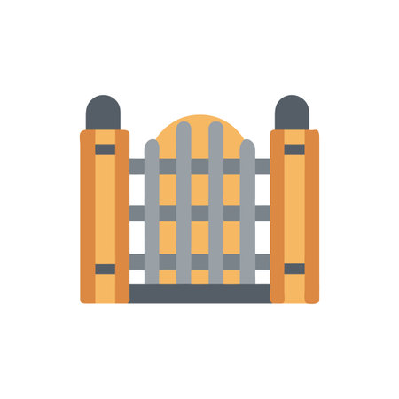 Stylish Modern Garden Gate for Homesのイラスト素材