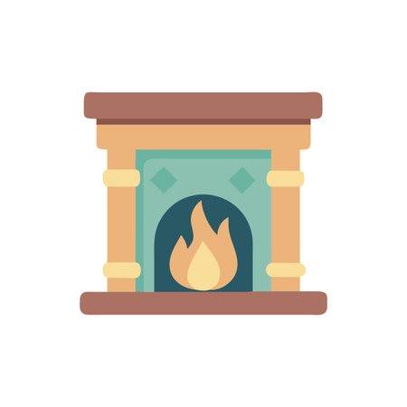 Charming Fireplace Mantel for Cozy Interiorsのイラスト素材