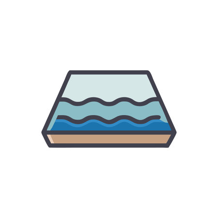 Modern Floating Floor Icon for Interiorsのイラスト素材