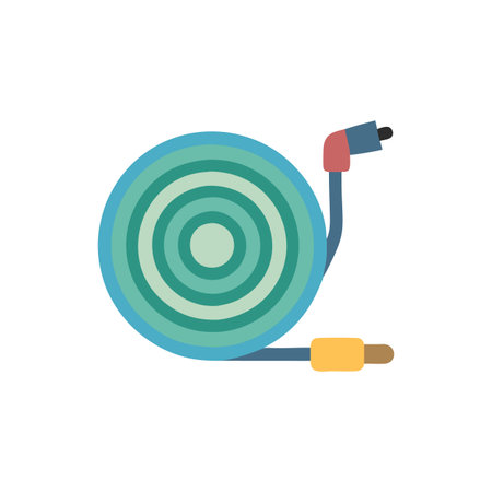 Simplistic Garden Hose for Efficient Wateringのイラスト素材