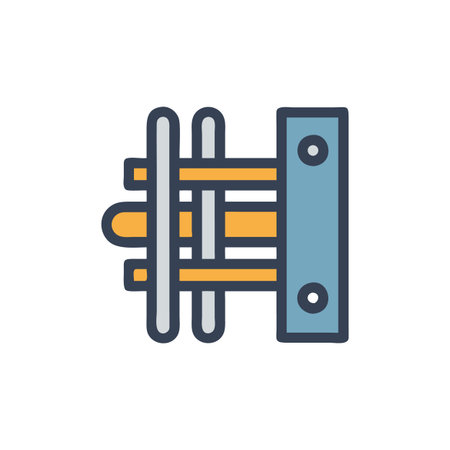 Simple Gate Latch for Outdoor Securityのイラスト素材