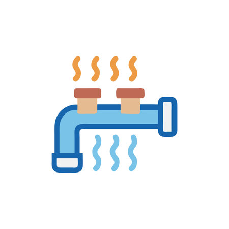 Compact Hot Water Pipe for Easy Useのイラスト素材