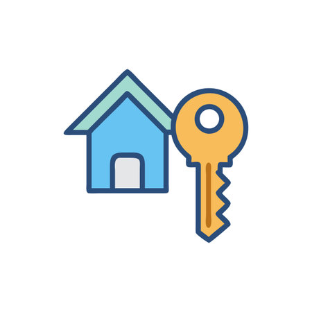 Elegant House Key Design for Unique Styleのイラスト素材