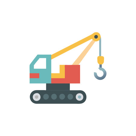 Innovative Mobile Crane Icon Illustrationのイラスト素材